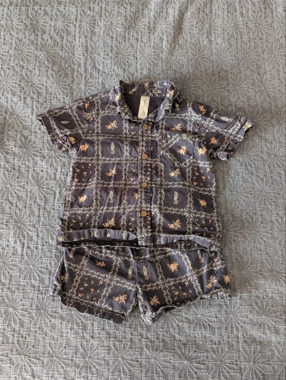 Cotton Matching Shorts Set